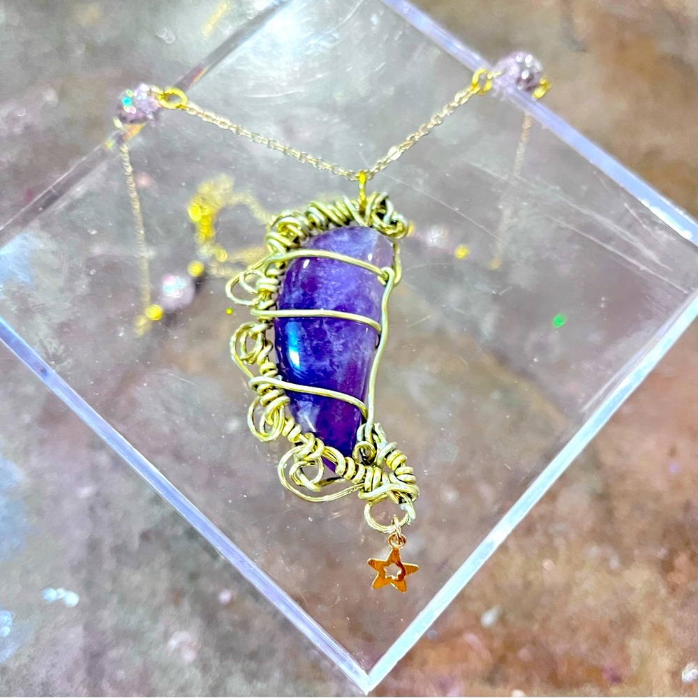 Amethyst Moon Necklace